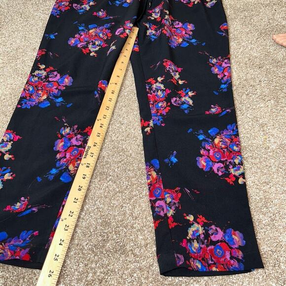Cold Water wide leg pants floral black elastic waist pull on trousers SZ XL (16) - Picture 6 of 9